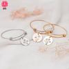 Pulsera de flor mensual transfronteriza DIY personalizada flor mensual acero inoxidable anillo de mano fabricantes de regalos de Navidad