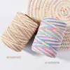Cuerda de Algodón de Color Degradado de 2 mm Hilo de Algodón de Color Degradado 100 m Cuerda para Macramé Hecho a Mano DIY