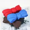 Cordones Planos Anchos de Moda Kurojin de Poliéster de Doble Capa de Color Sólido de 2 cm Adecuados para Zapatos Casuales y Tenis