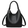 Bolso de Mano Francés Gran Capacidad Bolso Bucket Cruzado para Mujer Nuevo Versátil para Desplazamientos Edad Media Cuero Suave de Mano Cruzado