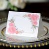 Tarjeta de asiento con rosas de Amazon transfronterizas, tarjeta de impresión para bautizo, boda, tarjeta de mesa manuscrita, tarjeta con nombre disponible