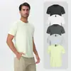 Comércio Exterior Transfronteiriço Amazon Camiseta de Seda Gelada Secagem Rápida Masculina Fitness Outdoor Corrida Gola Redonda Verão Esportes Manga Curta Masculino