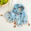 Bufanda Francesa de Lunares Estilo Coreano para Niños, No Hace Bolitas, Estilo Lento de Primavera, Moda Fina de Primavera y Otoño, Clase A