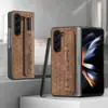 Aplicável em Fronteiras Pulseira Samsung Z Fold7 Capa de Celular com Letras Porta-Caneta Fold6 Couro Liso Capa Protetora Anti-Queda