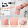 Bolsa para Guardar Jabón de Esponja, Bolsa de Baño de Lufa Exfoliante para Espuma Abundante, Almacenamiento de Jabón en Barra de Larga Duración y Exfoliante Corporal, Secado Rápido con Bucle para Colgar Reutilizable, Depurador de Baño para Uso Diario