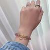 Pulsera de cristal de fresa Xingyue para mujer, diseño de nicho ins, pulsera de la suerte de flor de durazno, pulsera de regalo para amigas, cadena para hermanas