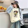 Roupas Infantis para Meninas 2026 Estilo Primavera/Outono Cartoon Gradiente Tie-Dye Moletom Fashion para Menina Largo Versátil Gola Redonda Top Tendência