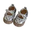 Zapatos de Princesa para Niñas de Primavera y Otoño con Lazo, Estilo Coreano Dulce de Punta Cerrada Suela Suave Antideslizantes Transpirables Zapatos Pequeños de Piel con Lunares