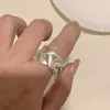 Boas Coisas Vêm em Pares: Anel Estilo Igual de Zhang Jiani, Joias Jiang Xi, Anel Liso, Camadas Múltiplas, Design Único, Anel para Dedo Indicador, Anel Aberto