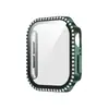 Exclusivo transfronteiriço para Apple iwatch10 geração relógio película temperada banhada a diamante capa protetora PC tudo-em-um