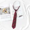 Estudiante Jk Estilo Universitario Corbata Corta Rayada Estilo Japonés Jk Nueva Versión Coreana Roja Boda Negro Puro Corbata de Mujer