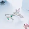 Anel Exquisito de Pica-pau Aifula S925 Prata Esterlina Anel Animal Versátil Ajustável Atacado Joias Femininas Joias de Mão