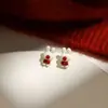 Nuevos Pendientes Rojos de Año Nuevo 2026, Pendientes del Zodiaco del Año del Caballo, Lindos y Festivos, Accesorios para Orejas de Riqueza y Prosperidad