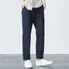 Calça Casual Cropped Masculina Outono/Primavera Liquidação Estilo Coreano Tendência Slim Reta Stretch Cáqui Algodão Puro Bonito Homens