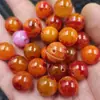 14mm Ágata Gema de Ovo Contas Redondas Jade Contas Soltas Calcedônia Laranja Pulseira Colar Acessórios de Joias Contas Artesanais