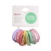 Gomas para el Cabello Básicas para Niños, Elegantes Estuches de Cuero con Hilo, Gran Valor, 20 Gomas Elásticas Asequibles Montadas en Tarjeta Que No Dañan el Cabello, Diademas para Bebé