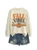 Tamaño europeo transfronterizo Amazon eBay sitio independiente casual moderno divertido vibras de otoño para mujer rama de calabaza