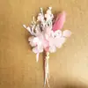 Buquês Pequenos de Flores Secas Personalizados, Buquês Mistos DIY de Flores Preservadas, Série Rosa e Branca, Acompanhamentos para Presente, Buquês Prontos