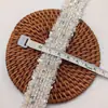 Cinturón Tejido de Tweed Colorido de Ala Ancha con Cerdas de Cepillo de Dientes, Lentejuelas Doradas de Seda, Accesorios para Ropa, Accesorios para Manualidades