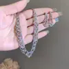 Aretes redondos con pasador de plata y incrustaciones de diamantes y collar, juego de dos piezas, aretes de estilo corte vintage, joyería de lujo ligero de alta gama para mujer