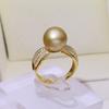 Accesorios DIY S925 plata esterlina anillo de perlas soporte vacío anillo elegante de lujo ligero anillo anillo dedo anular anillo abierto soporte de mano