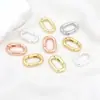 Preserva a Cor Ouro Real 18K Formato de Ovo Argola de Mola Fivela Oval Chaveiro Corrente Fivela de Corrente Fivela para Pendurar na Mochila Acessórios DIY B64