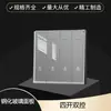 13A Padrão Britânico USB tipo C Cinza Versão de Hong Kong Plugue de Parede Multifuncional Interruptor LED Vidro Temperado Ultra-Fino Tipo 86
