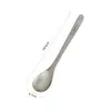 Cuchara Estilo Occidental de Grado Alimenticio con Patrón de Hielo, Antibacteriana y Resistente al Moho, Cuchara Totalmente de Titanio, Resistente a Altas Temperaturas, Diseño Profundizado, Vajilla de Titanio Puro de Gama Alta