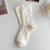 Outono Novo Meias de Felpa Femininas Meias Finas Meias de Meia Panturrilha Absorventes de Suor Macias Respiráveis Creme Versátil Meias de Renda Meias Femininas