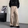 Estilo japonês retrô nicho estilo passarela sensação de proibido solto neutro design de costura retrô calça de mopping para homens