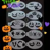 Plantillas de Pintura Facial de Halloween para Niños, Reutilizables para Fiestas de Halloween y Fiestas de Baile, Admite Diseños Personalizados