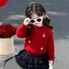 Suéter de niña otoño e invierno más grueso tejido para niños hilo de suéter bebé elegante invierno ropa interior capa base cálida suéter