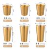 Copo de Suco de Aço Inoxidável 304 Martelado Criativo Copo de Cerveja Dourado Restaurante Copo de Chá de Camada Dupla Anti-Escaldante com Logotipo Personalizado