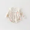 Macacão para Bebê Menina, Algodão Puro, Classe A, Gola de Renda, Roupa de Peça Única para Recém-Nascido, Macacão Triângulo para Bebê Recém-Nascido