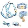 Amazon Transfronterizo Suministros para Mascotas Collar y Arnés para Perro Estampado Modificado en un Juego de Correa para Bolsas de Basura Personalizado
