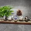 Mini Adornos de Tallado en Madera de Pájaro Perla, Pájaros Tallados en Madera Maciza Hechos Completamente a Mano, Decoración de Escritorio, Pequeños Regalos y Manualidades