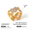 Anillos Jieding Europeos y Americanos de Zirconia para Mujer, Joyería de Acero de Titanio que no se decolora, Sensación de Lujo Ligero de Alta Gama, Accesorios Transfronterizos de Acero Inoxidable