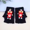 Guantes de Ultraman Tridimensional para Niños con Solapa para Otoño e Invierno Lindos Dibujos Animados Forrados de Felpa Cálidos para Estudiantes de Primaria Guantes de Cinco Dedos para Escribir