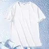 Camiseta Masculina de Seda Gelada Gordurosa Manga Curta Verão Fina Tamanho Plus Manga Meia Manga Stretch Secagem Rápida Roupas Fitness Camiseta