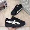 Zapatos de Pan con Suela Gruesa de Combinación de Colores Negro y Dorado Estilo Retro Americano para Mujer Ins2025 Primavera Nuevos Zapatillas de Pareja para Entrenamiento Moral para Hombre