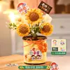 Regalo del Día del Maestro 2026: Ramo de Girasoles Tejido a Mano con Portalápices Rojo para Maestros de Jardín de Infancia y Escuela Primaria