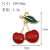 Llavero de Cereza Roja Transfronterizo Accesorios de Joyería DIY Colgante de Fruta de Resina con Pedrería Encanto para Bolsos de Coche para Mujeres