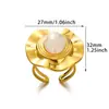 Anillo de acero inoxidable con forma de corazón retro transfronterizo para mujer, personalidad Joker, corazón de fritillaria blanca, anillo de acero de titanio, una generación de cabello