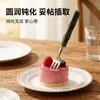 Vaya, tenedor de postre de acero inoxidable 304 con mango de bambú acrílico, dientes redondeados, antideslizante y fácil de agarrar, adecuado para uso doméstico con frutas y pasteles