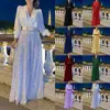 Camisa Europeia e Americana Nova Moda Gola V Manga Longa, Calça de Perna Larga com Lantejoulas para Look Elegante Afinando a Cintura - com Cinto