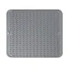 Tapete Drenante Grande de Silicone Atacado Protetor de Bancada de Cozinha Tapete para Secar Louça Antiderrapante Resistente ao Calor Dobrável