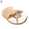 Tabla de quesos con cajón de venta caliente transfronteriza, Tabla de cortar de bambú, Tabla de cortar de queso de leche para el hogar de fábrica lista para usar