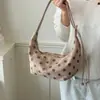 Bolso bandolera casual tipo dumpling de lunares de moda estilo coreano para mujer, adecuado para el uso diario, bolso de hombro y cruzado de gran capacidad