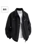 2026 Nueva Chaqueta de Trabajo para Hombre Moderna Holgada Cuello Alto Abrigo Estilo Ins Rock Ropa Casual para Hombre Estilo Primavera y Otoño
