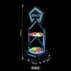 Estante para platos de fruta de piso luminoso para bar KTV, estante para platos de fruta de tres capas con flecha LED para restaurante, hotel y club
